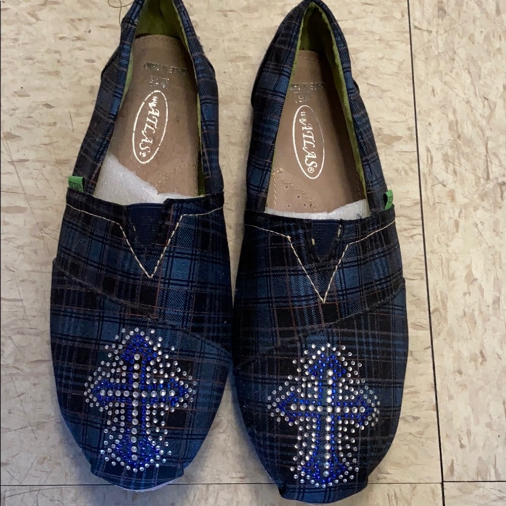 Rhinestone Cross Flats